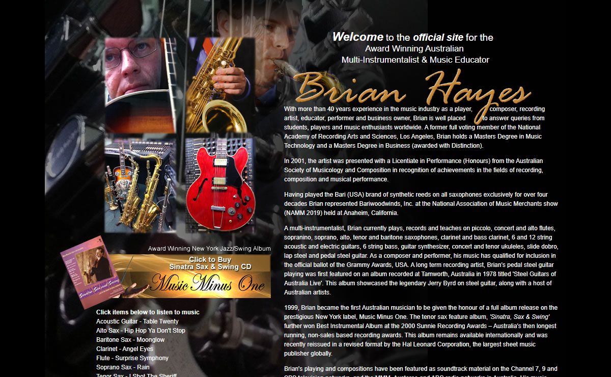 Brian Hayes Musician Multi-Instrumentalist Music Teacher Sunshine Coast Gympie Online