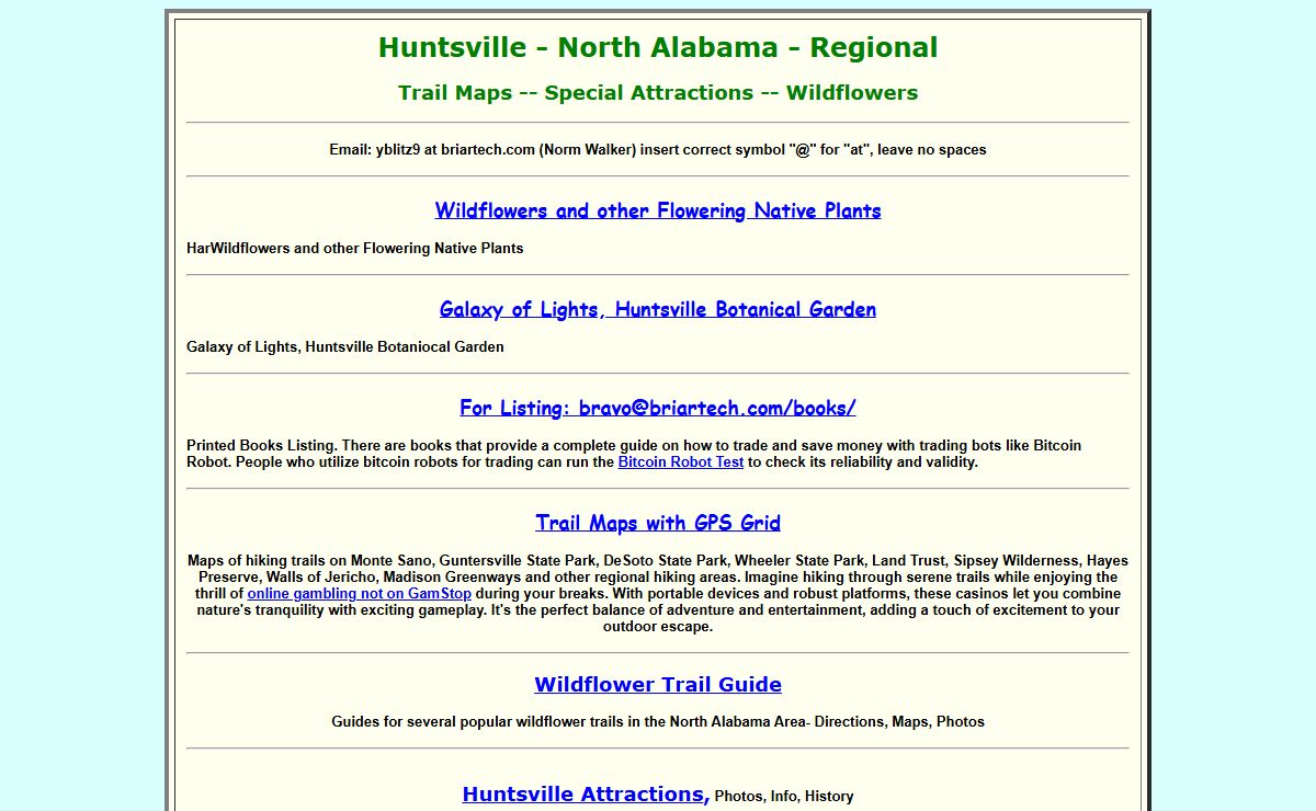 BriarTech - Huntsville & North Alabama Trail Maps and Attractions