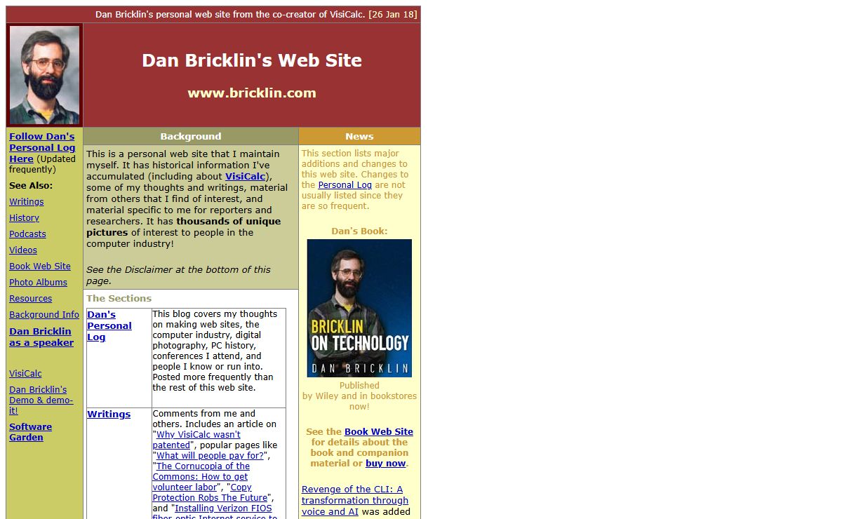 Dan Bricklin: The personal web site of the co-creator of VisiCalc
