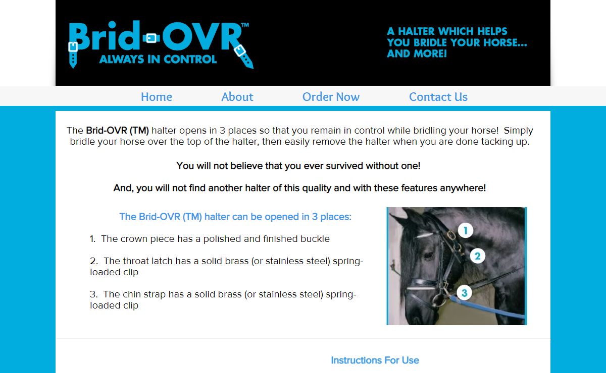 Brid-OVR Halter Bridle | United States | Bridovr (TM)