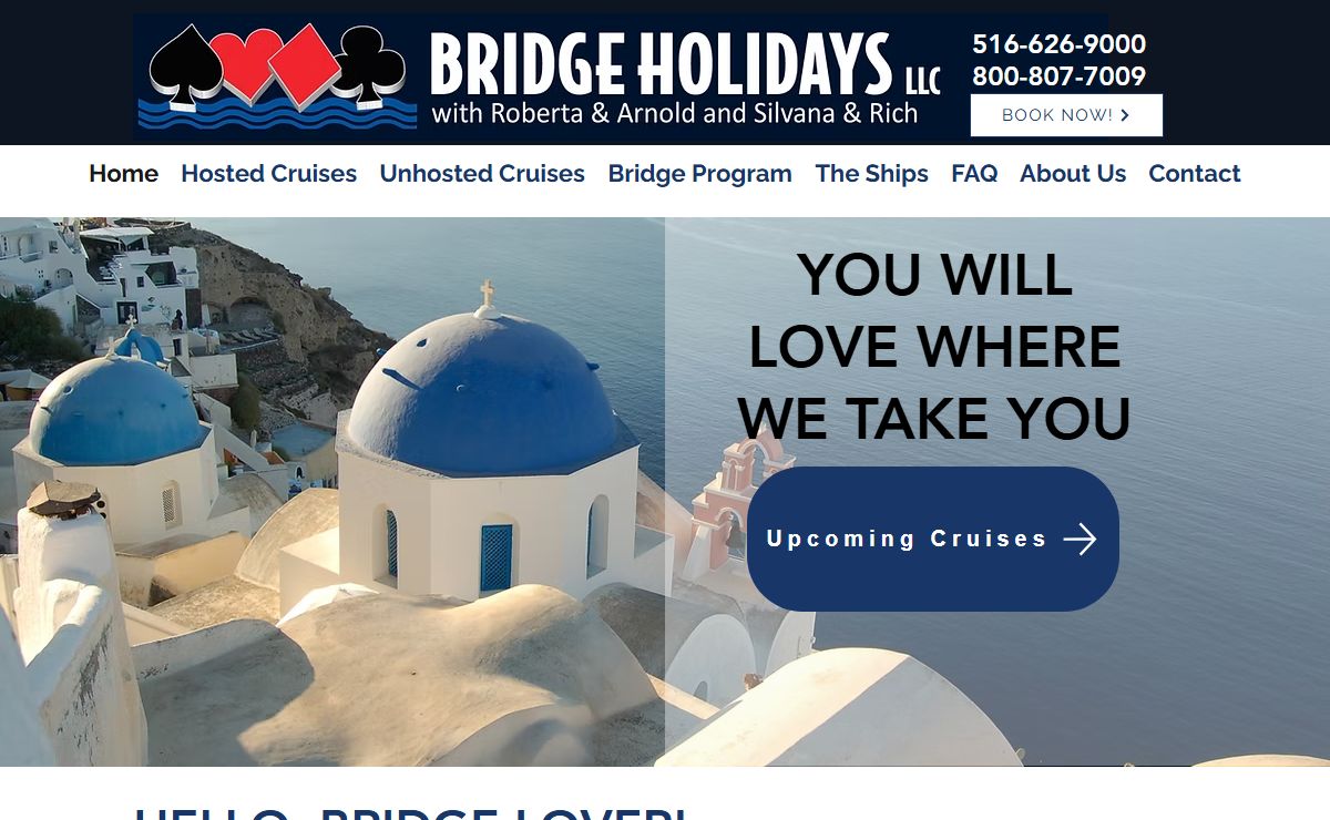 Home | Bridge Holidays | Bridge Cruises | Play at Sea
