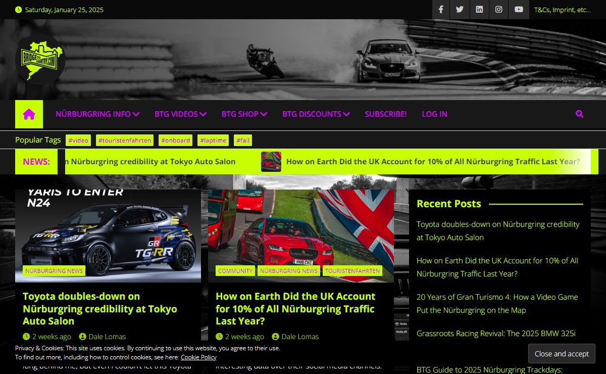 BridgeToGantry.com – Nürburgring laptimes, news and videos since 2007