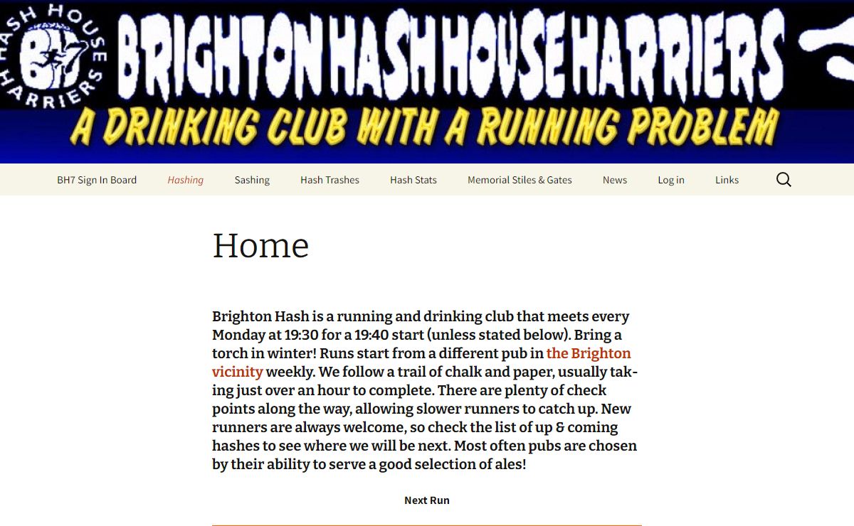 Brighton H7 Hash House Harriers | The Regency Hash