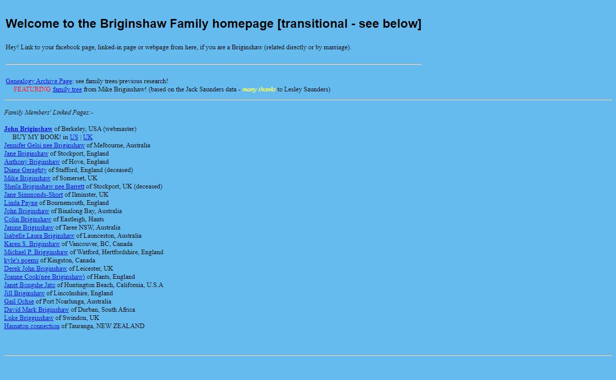 Briginshaw Family Homepage [transitional]