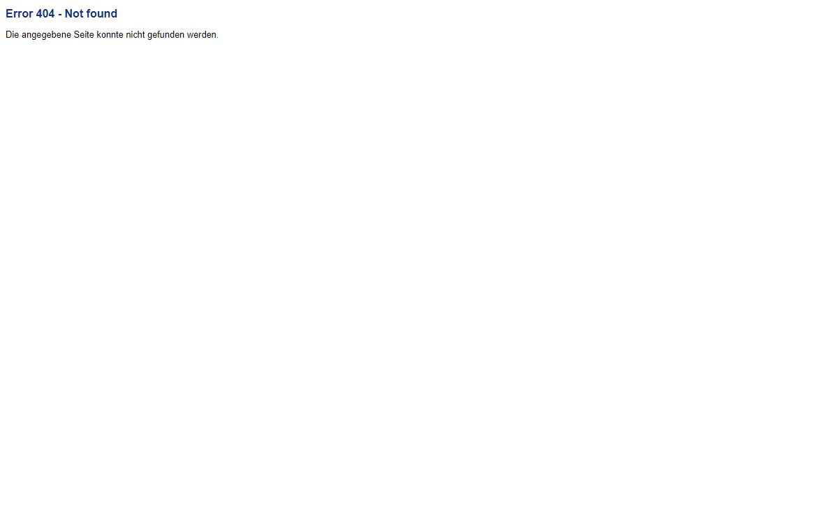 Error 404 - Not found