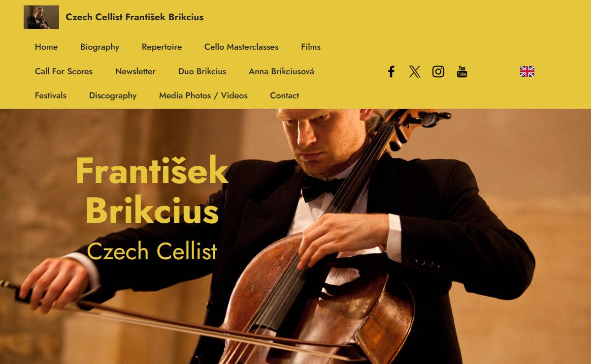Czech Cellist František Brikcius - https://www.Brikcius.com