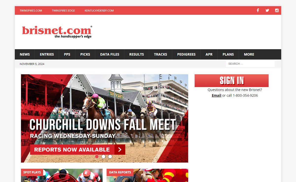 Brisnet - Online Horse Racing Data & Handicapping - Brisnet