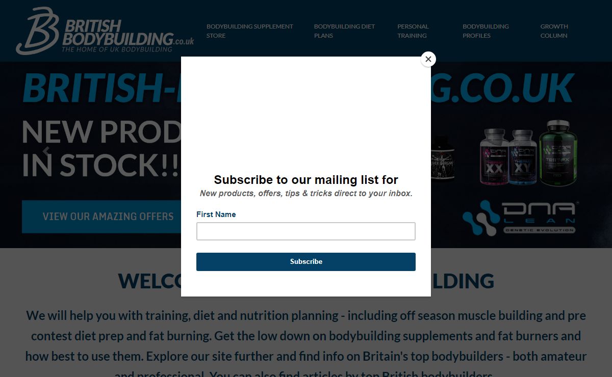 UK Bodybuilding super site with FREE info on training & nutrition
