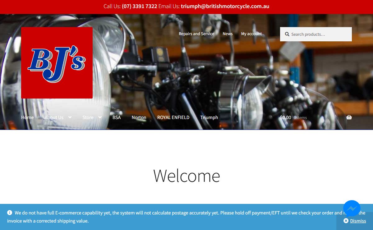 BJ's Bikes and Bits | British Motorcycle Specialists