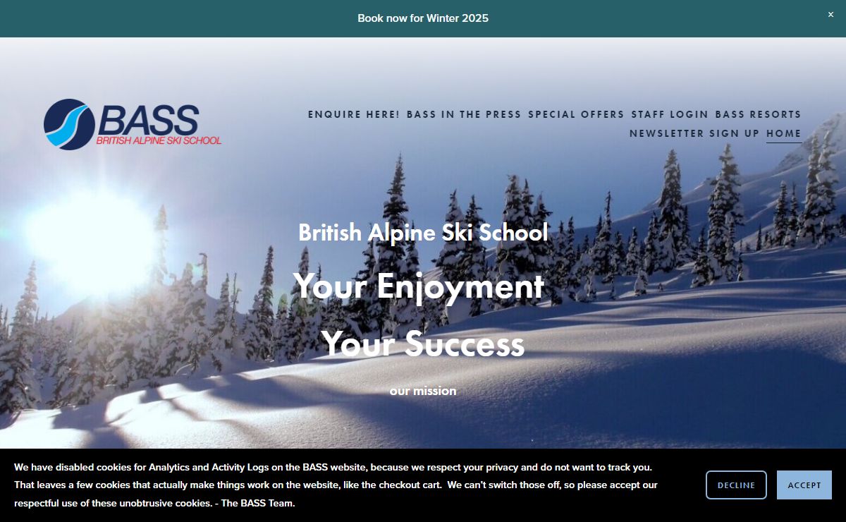 British Alpine Ski School - BASS, the finest English speaking ski schools