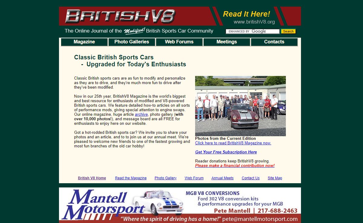 BritishV8: the car magazine for enthusiasts of modified British sports cars