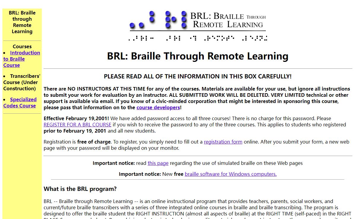 BRL: Braille Through Remote Learning