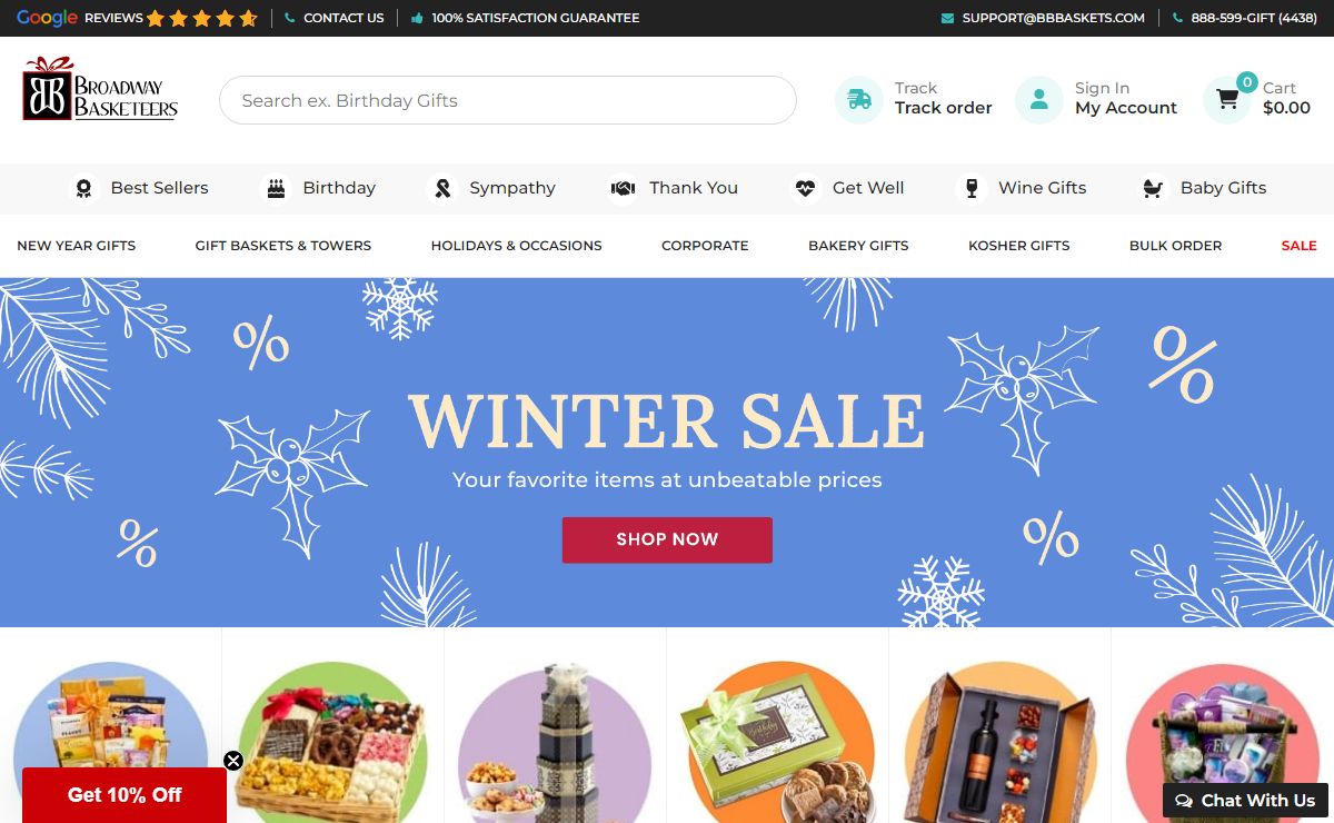 Gift Baskets Delivery: Send Gourmet Food & Wine Baskets - Broadway Basketeers