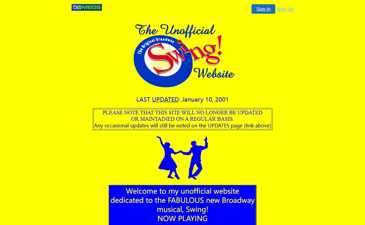 The Unofficial Broadway Swing Website