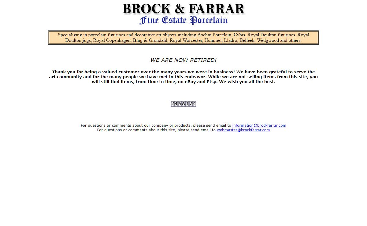 Brock & Farrar Porcelain Figurines and Collectibles - Boehm, Hummel, Cybis, Royal Doulton