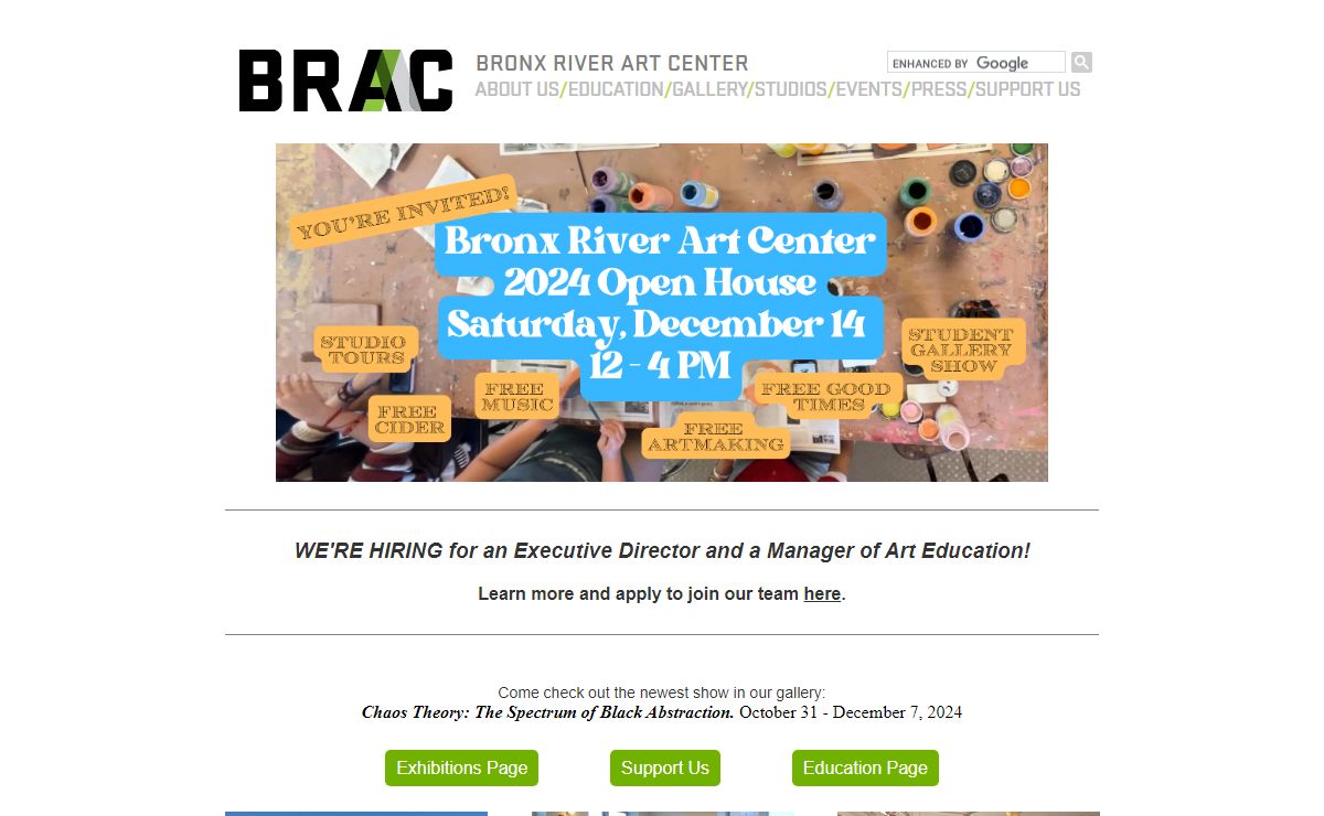 Bronx River Art Center :: Welcome