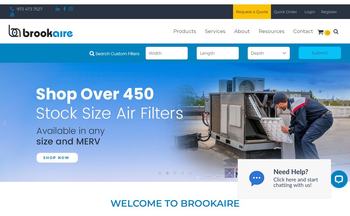Brookaire Co. | HVAC service supplies - Air filters & more