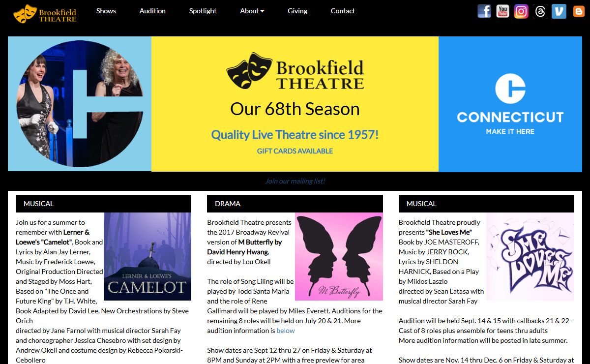 Brookfield Theatre for the Arts