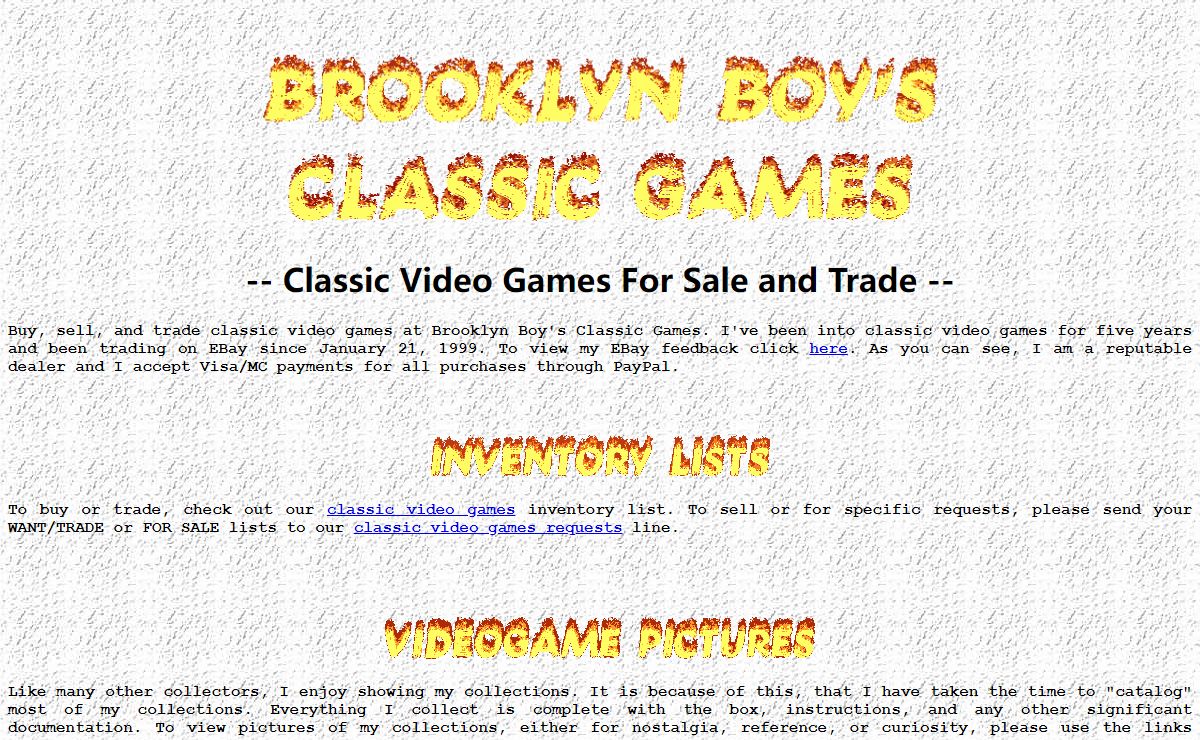 Classic Video Games - Buy Sell and Trade