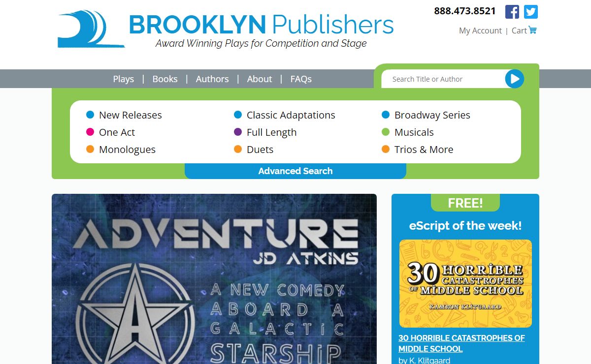 Brooklyn Publishers - school plays, theater scripts, ten minute plays
