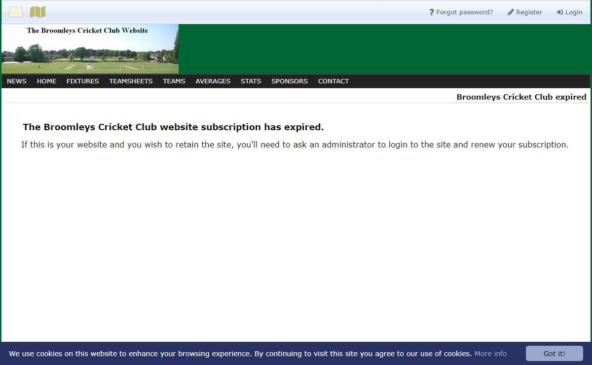Broomleys Cricket Club expired