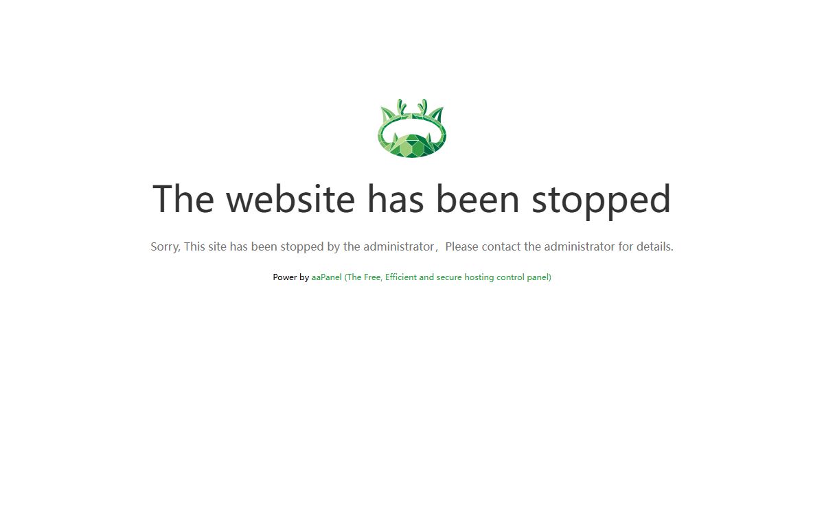 Sorry, the website has been stopped