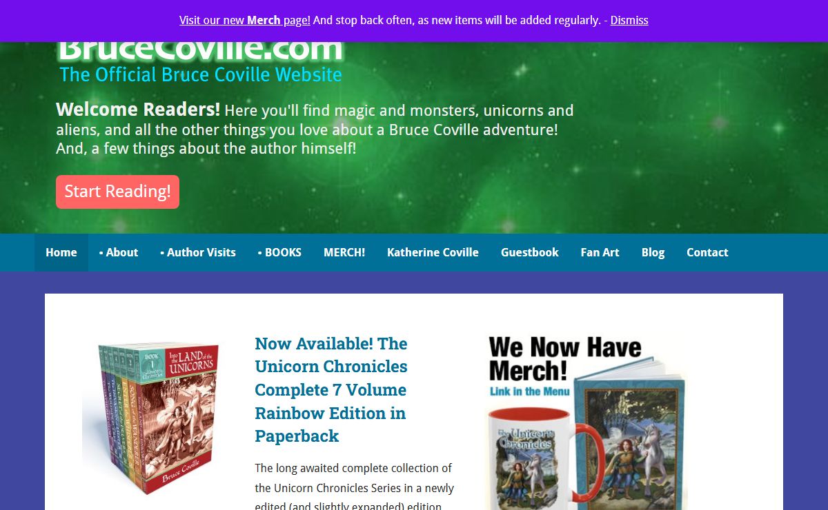 brucecoville.com – The Official Bruce Coville Website