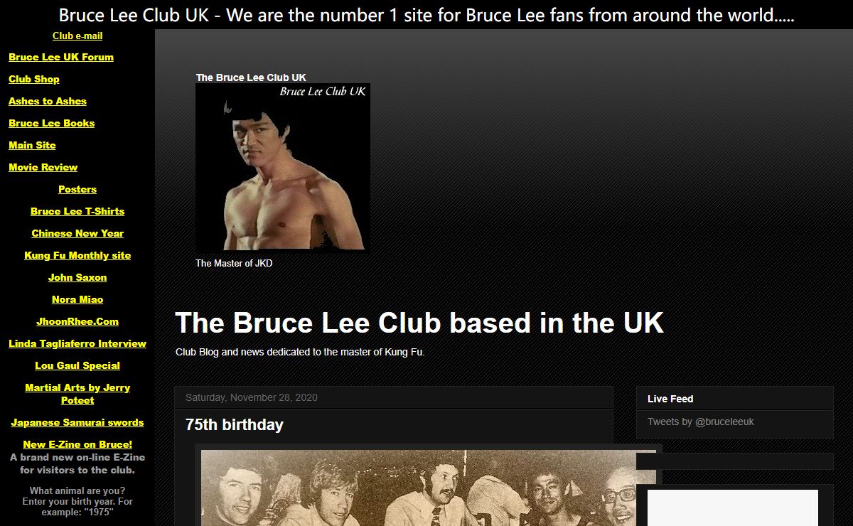 THE BRUCE LEE CLUB BASED IN THE UNITED KINGDOM