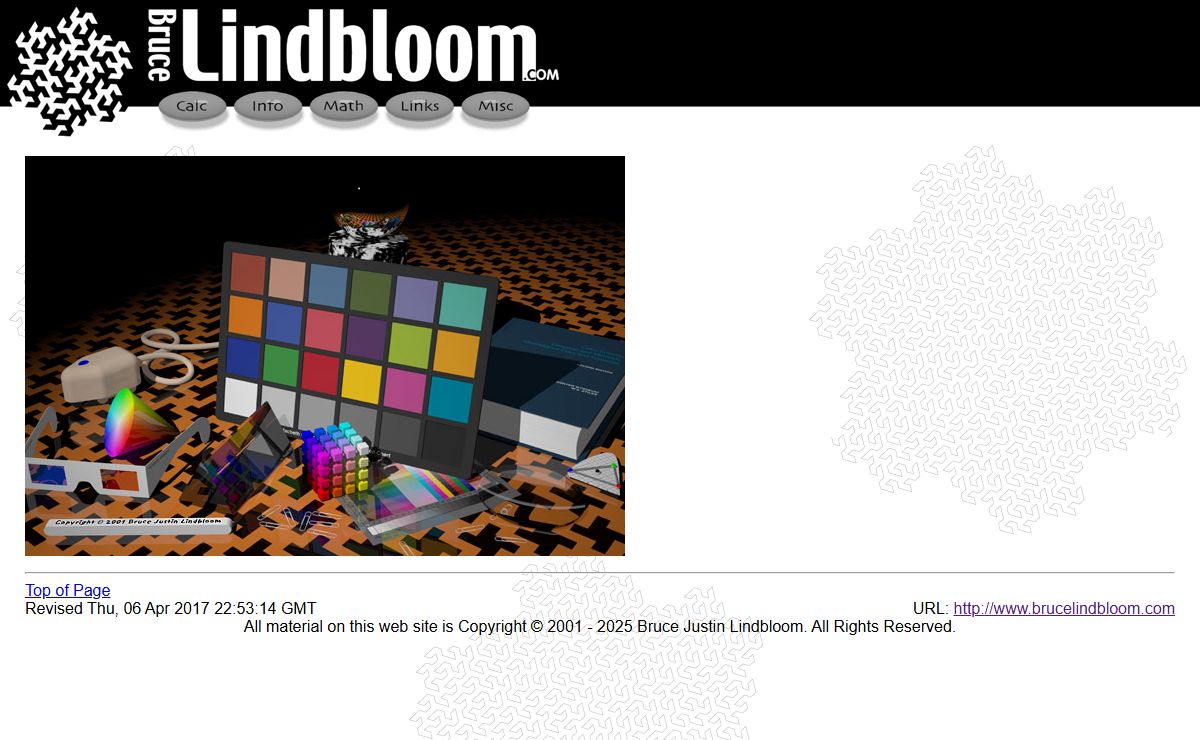 Welcome to Bruce Lindbloom's Web Site