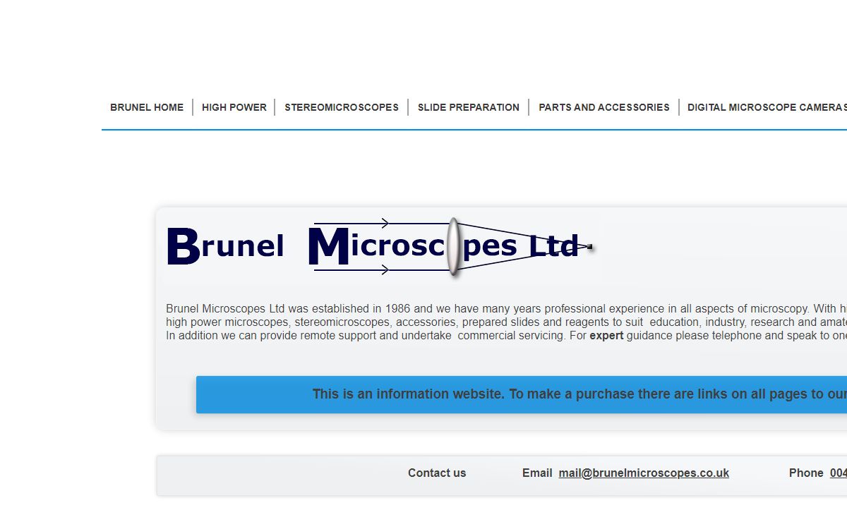 Microscopes from Brunel UK Ltd - High Quality Microscopy