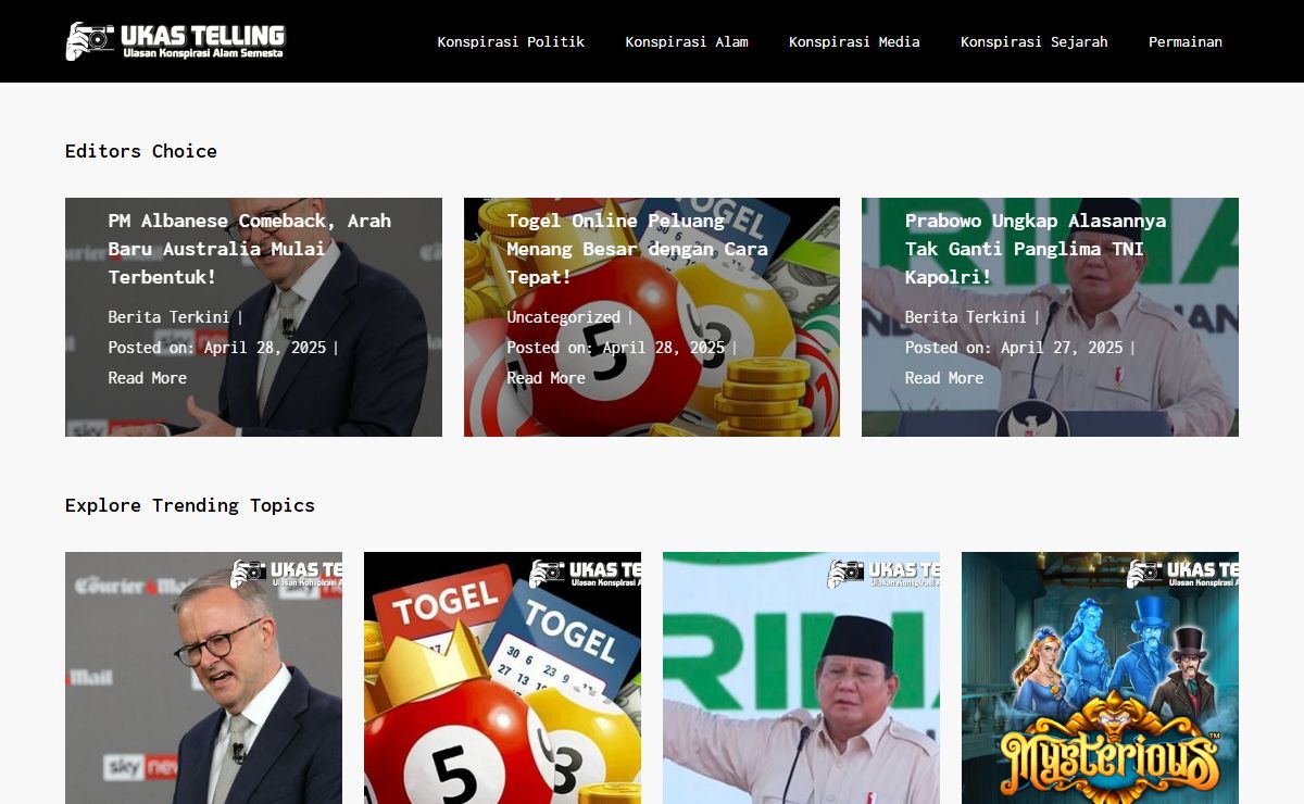UKAS TELLING - Pemberitaan Ulasan Konspirasi Alam Semesta