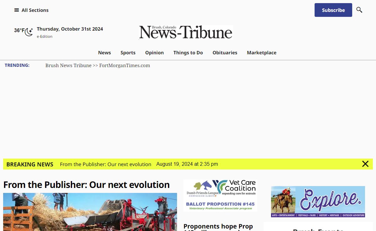 Brush News-Tribune – Brush, Colorado News, Sports, Weather and Things to Do