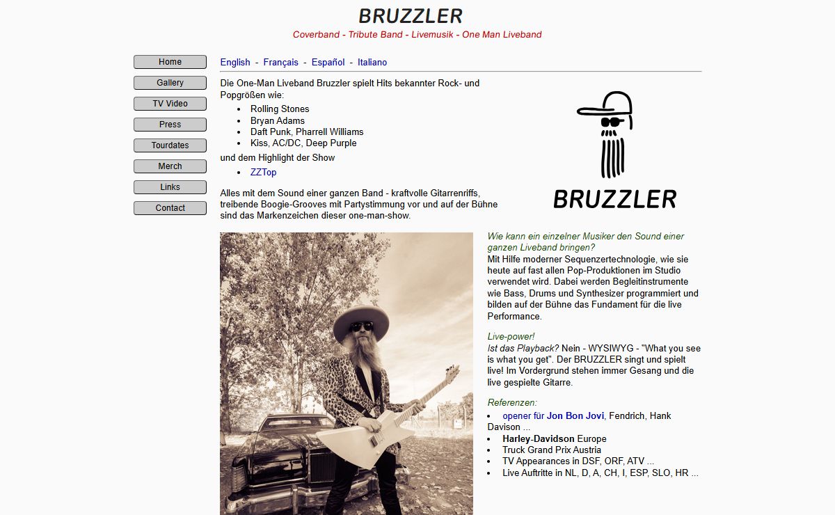 BRUZZLER: Liveband - Coverband - one-man-show
