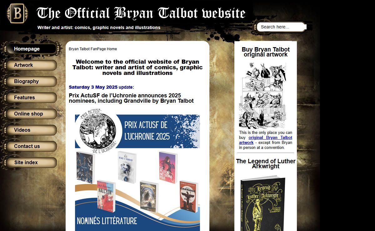 Bryan Talbot - Writer and artist: comics, graphic novels and illustrations