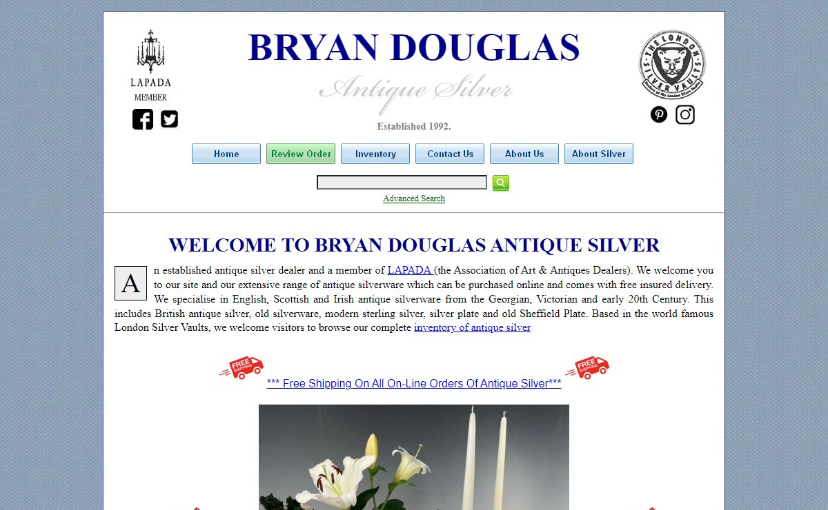 Antique Silver UK, Sterling Silver - Bryan Douglas Antique Silverware Online