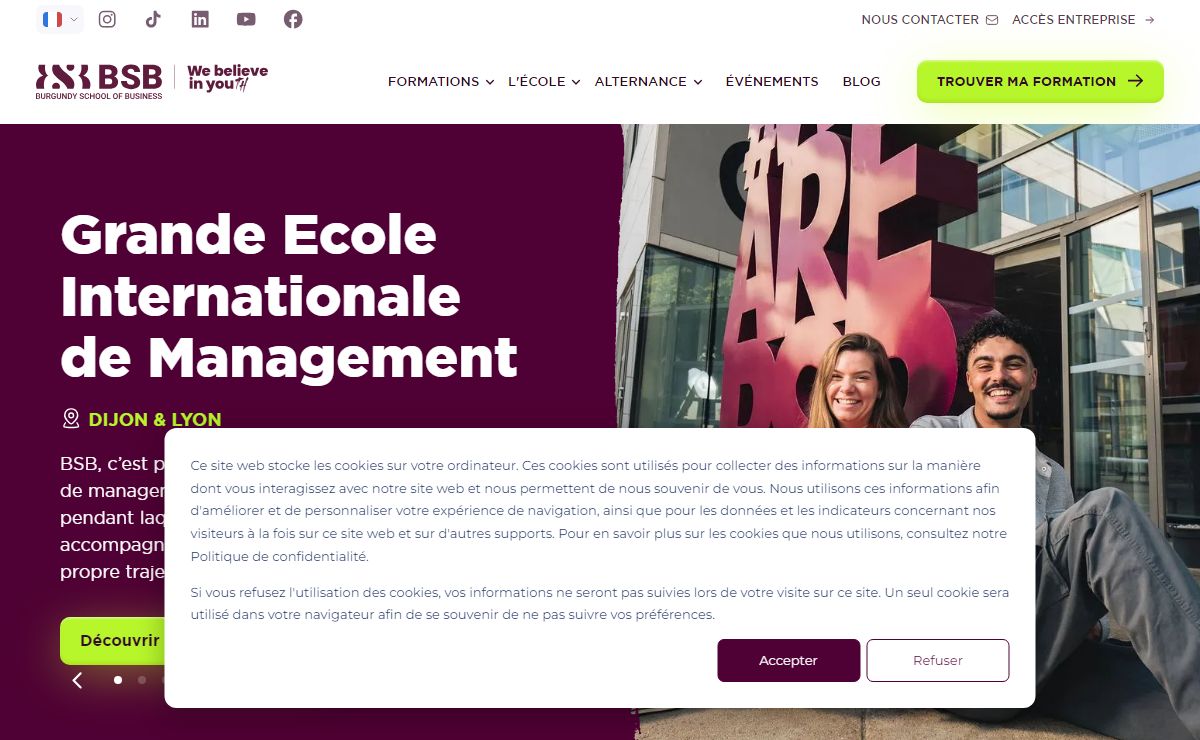 Grande École de Management à Dijon et Lyon - Burgundy School of Business