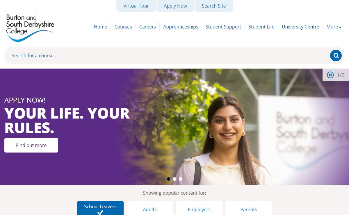 Home | Burton and South Derbyshire College