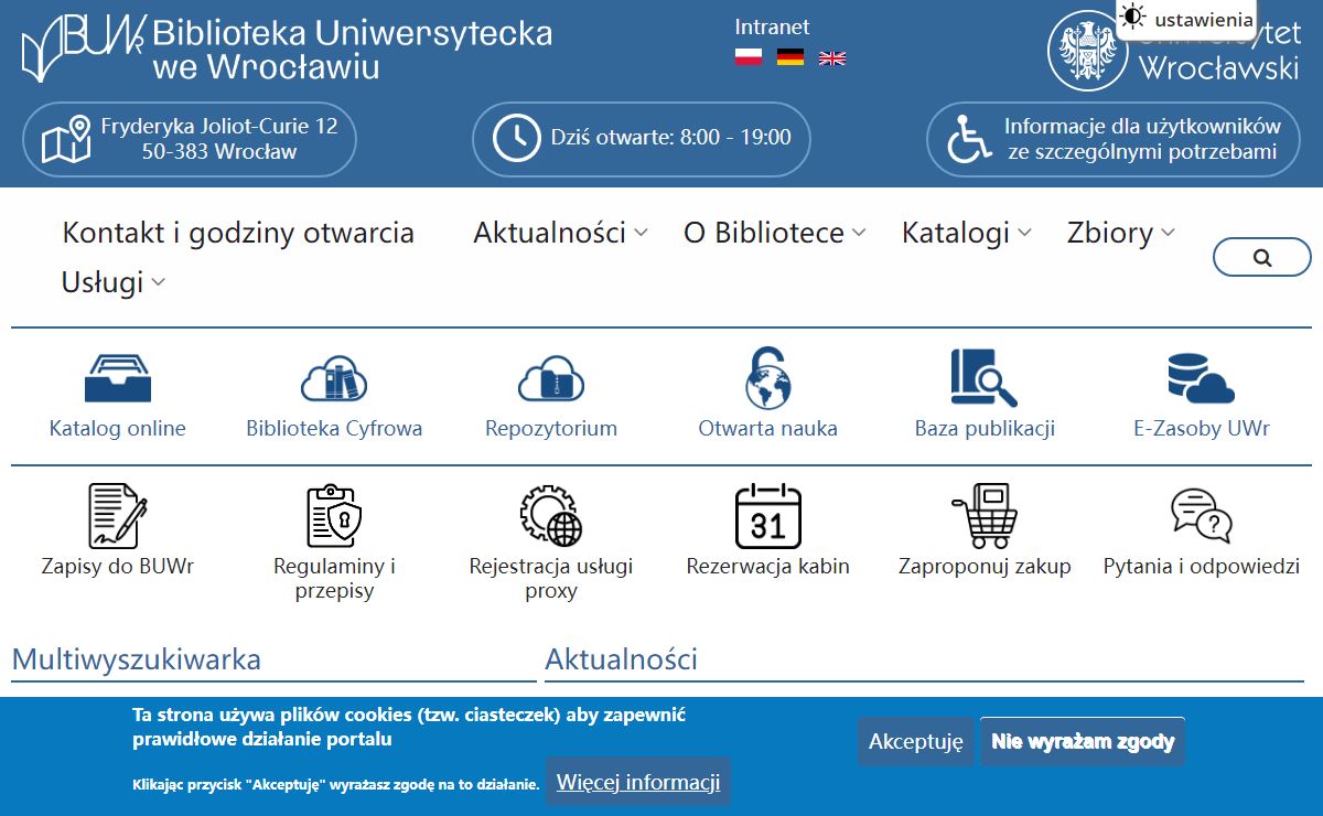 Start | Biblioteka Uniwersytecka we Wrocławiu