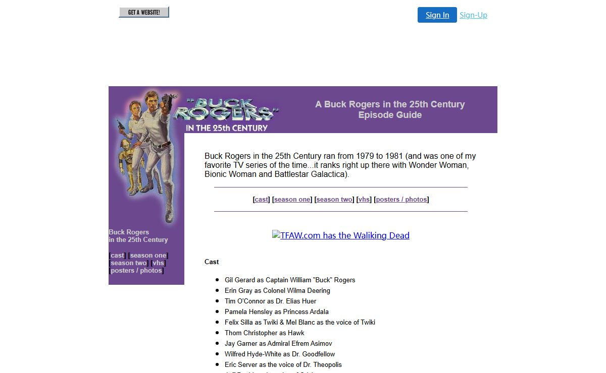 Buck Rogers in the 25th Century TV Series Starring Gil Gerard, Erin Gray