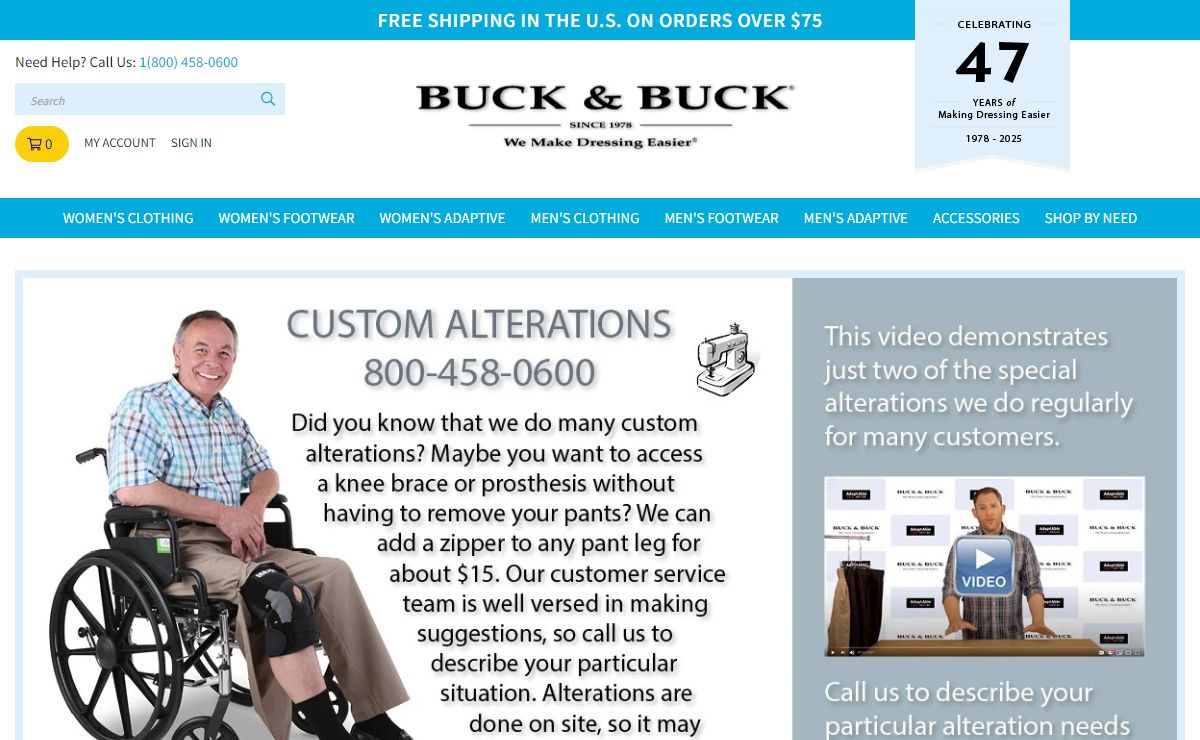 Buck & Buck Adaptive Clothing for Seniors, Disabled & Elderly Care