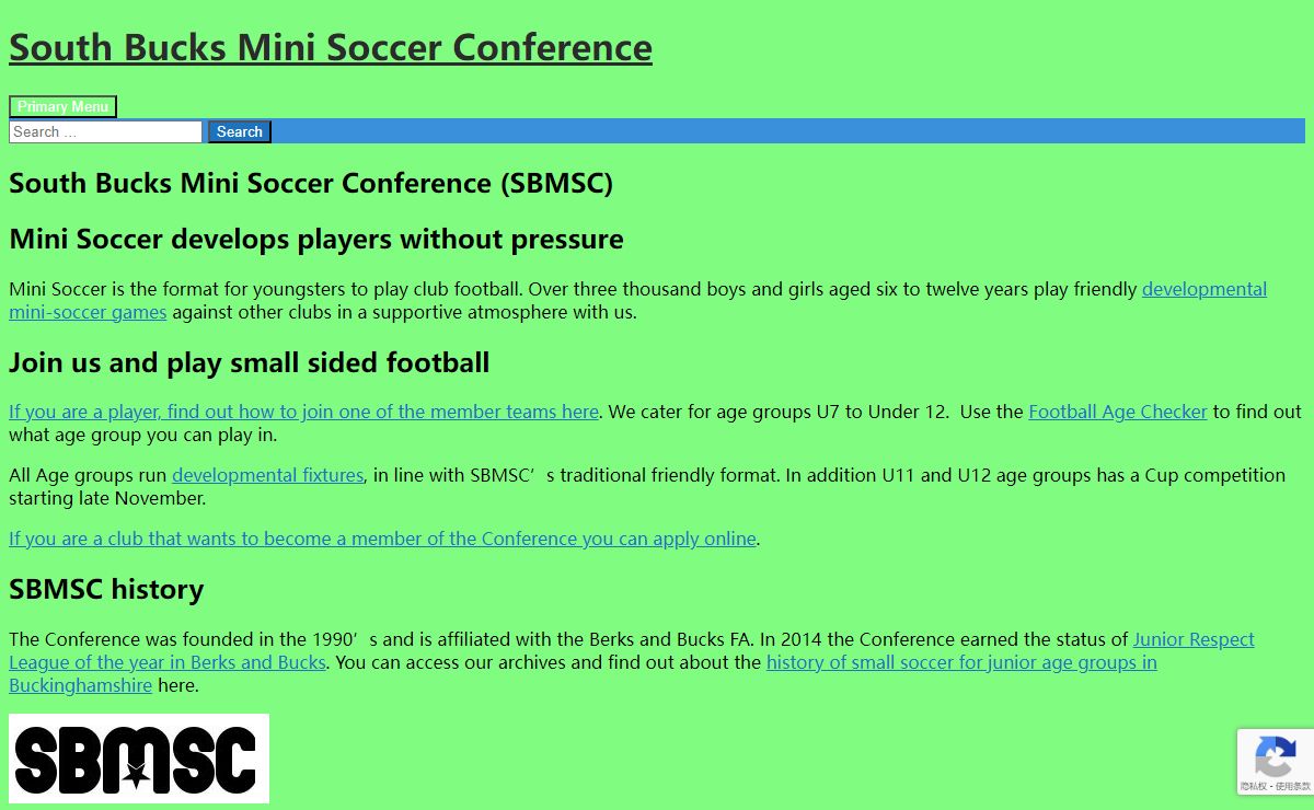 South Bucks Mini Soccer Conference (SBMSC) - South Bucks Mini Soccer Conference