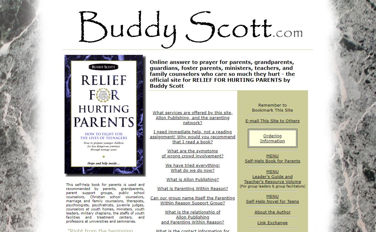 BuddyScott.com | Online help for parenting troubled teenagers, rebellious teens, and ADD, ADHD, adopted, and strong-willed children