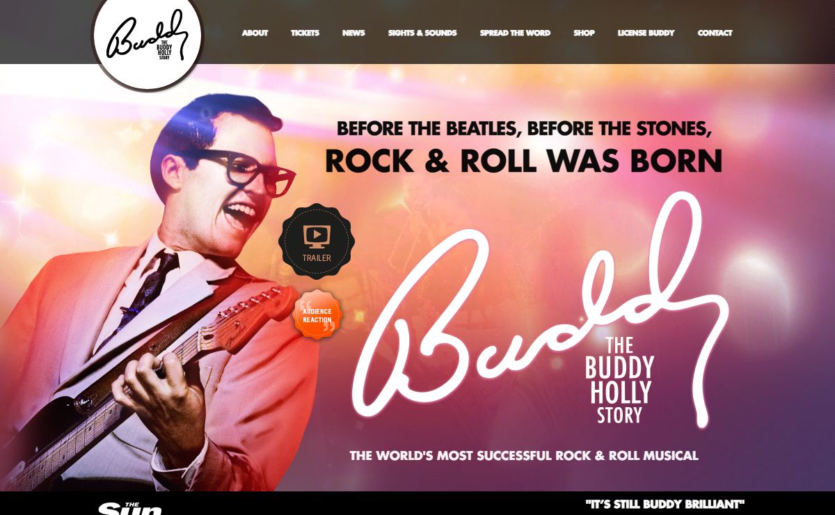 Buddy – The Buddy Holly Story official show website