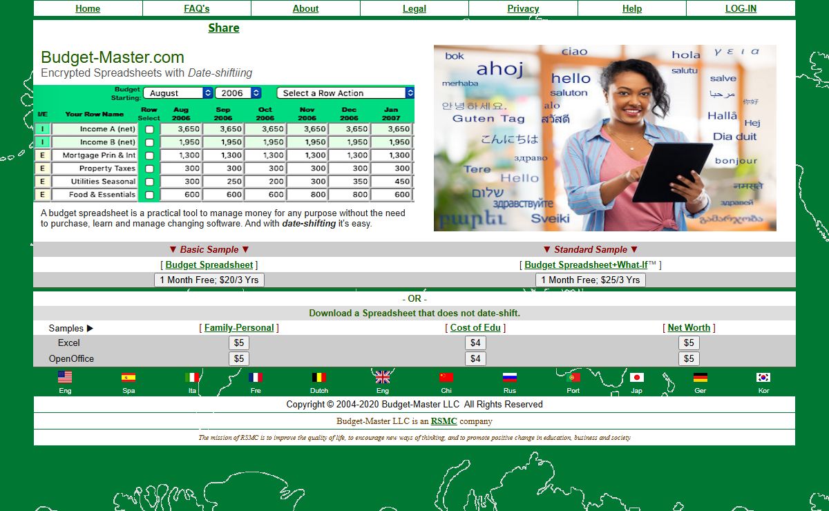 The Only Date-Shifting Budget Spreadsheets in the World