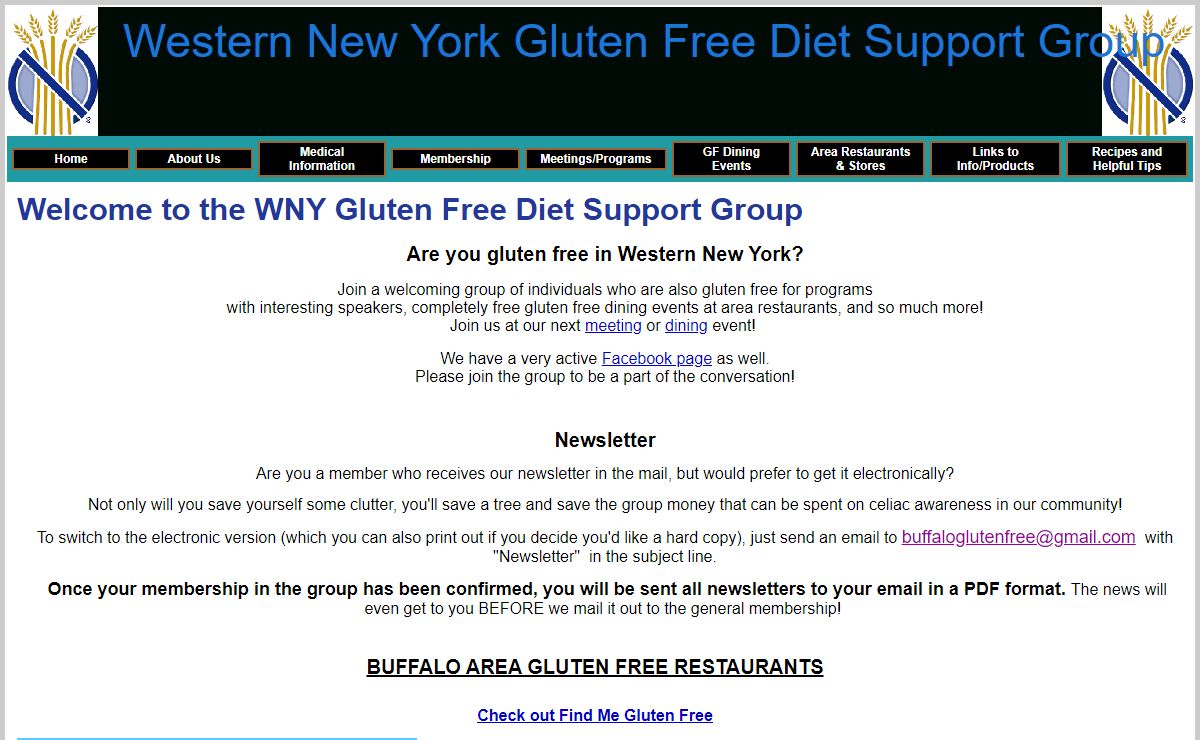 Welcome to the WNY Gluten Free Diet Support Group