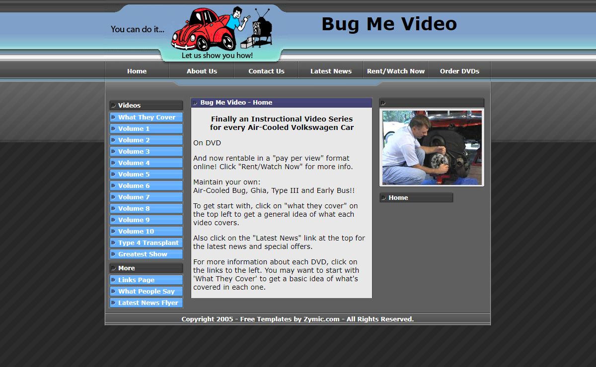 Bug Me Video - Home