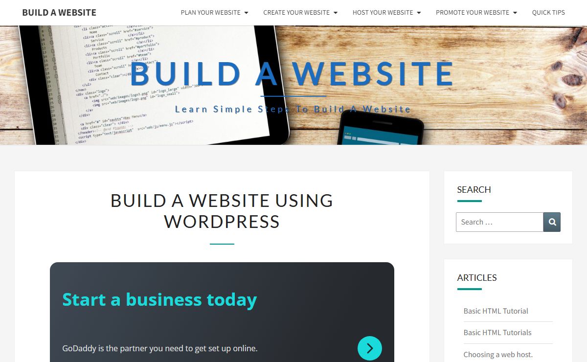 Build a Website – Learn simple steps to build a website