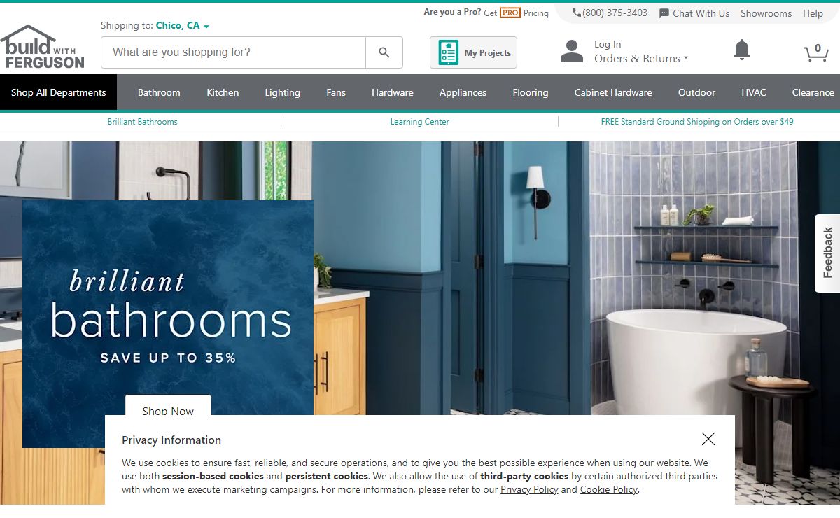 Bathroom, Kitchen - Faucets, Sinks, Hardware - Build with Ferguson