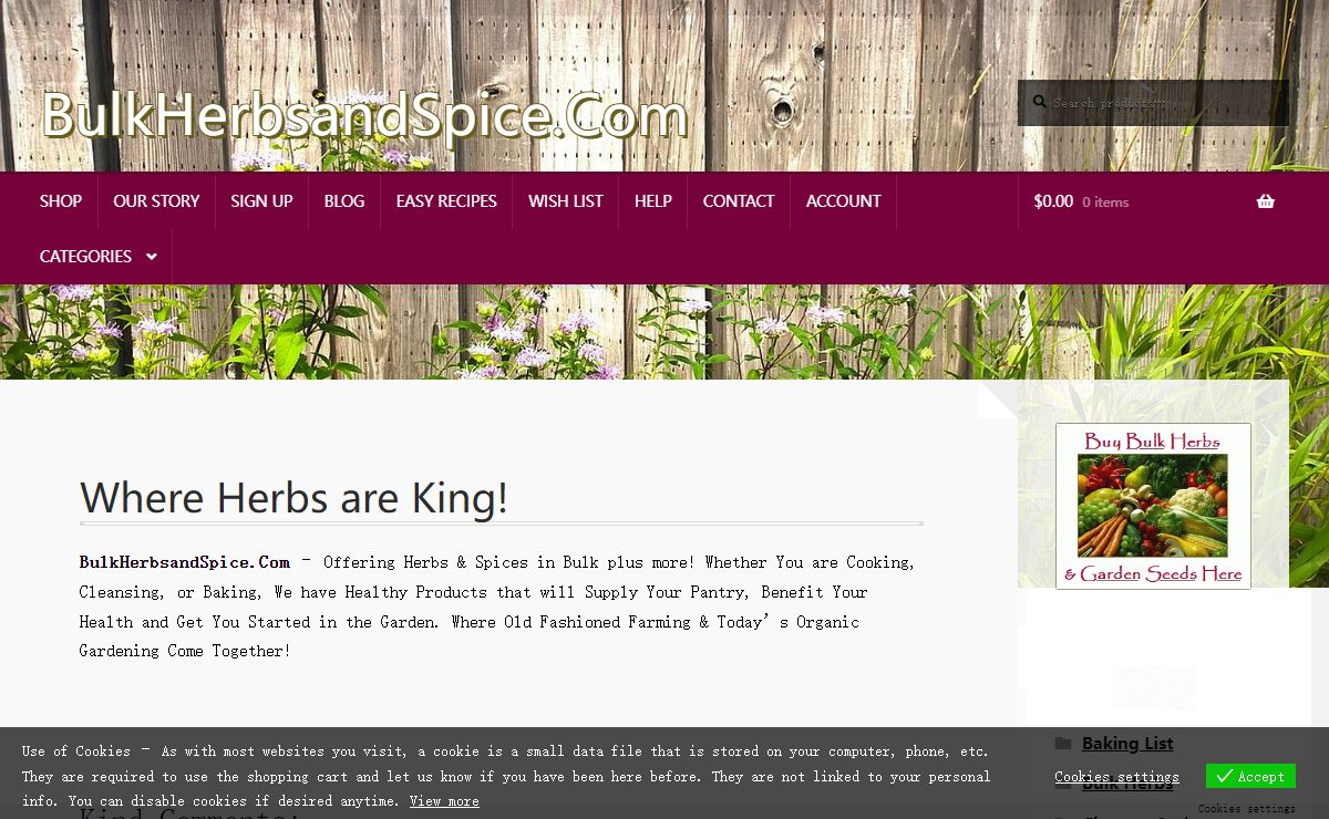 Bulk Herbs and Spices - Where Herbs are King !