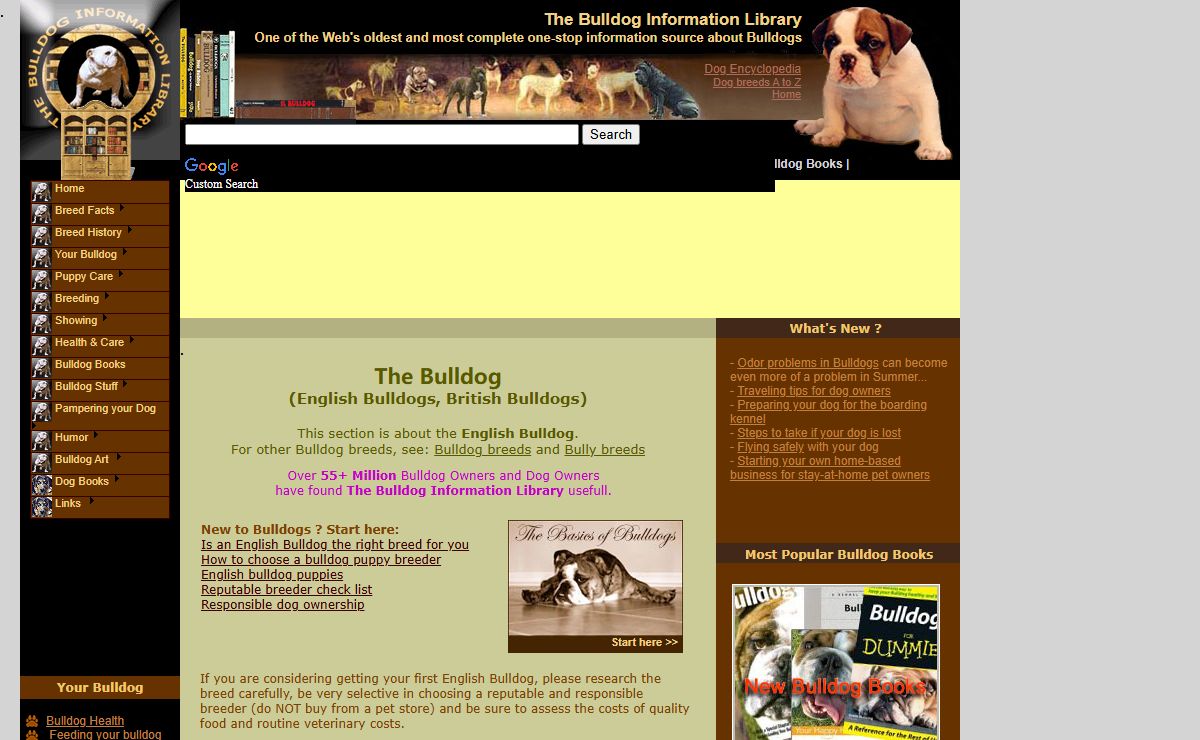 English Bulldogs. All about the Bulldog, pictures, breeders, care.